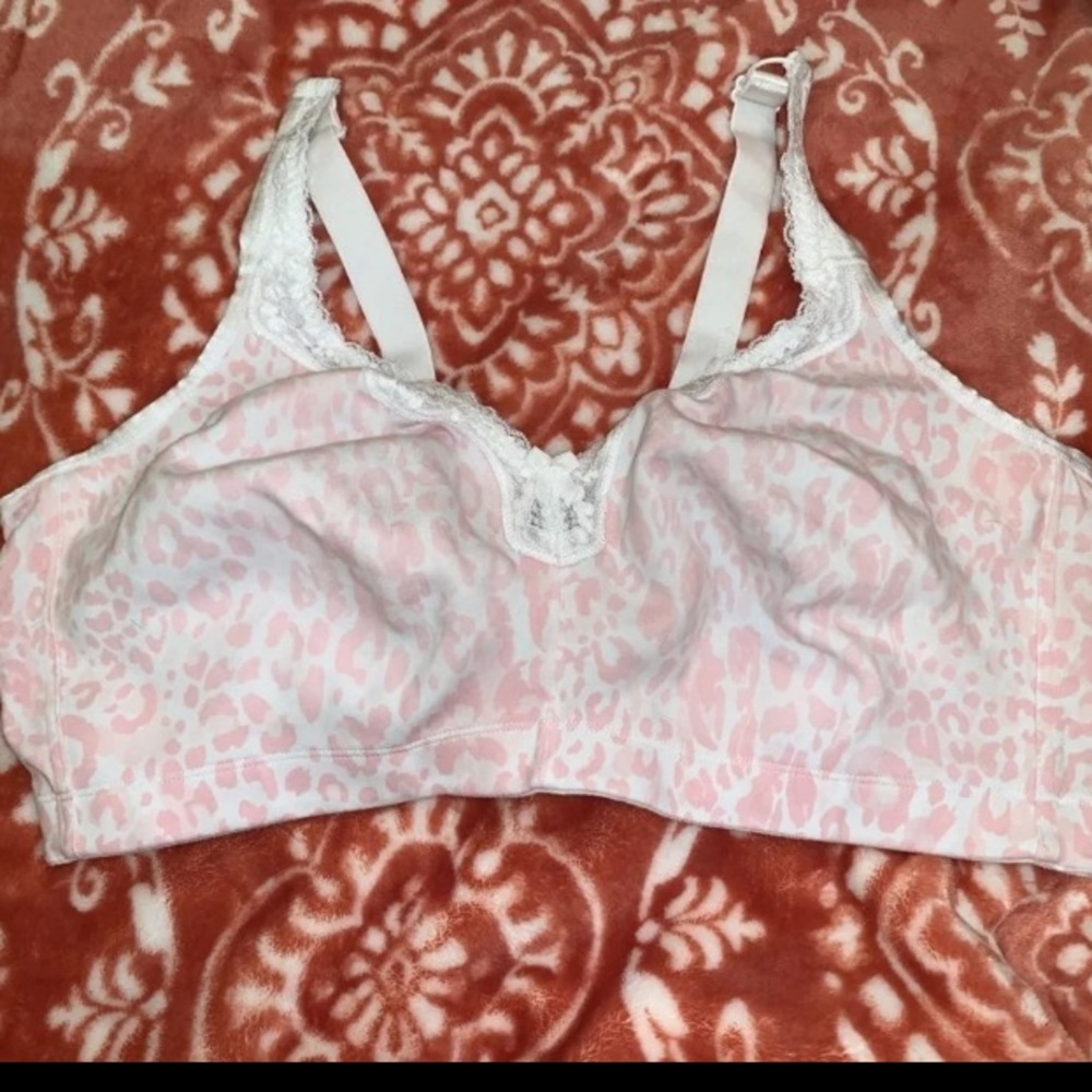 Catherine’s Pink Leopard No Wire Bra! 46DD